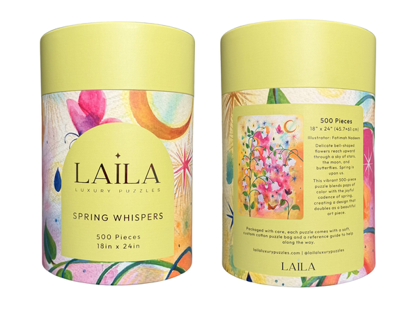 Spring Whispers | 500-pieces with art by Fatimah Nadeem