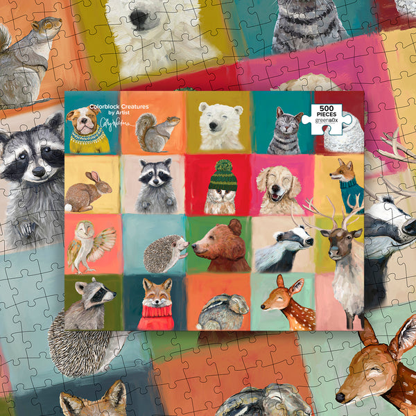 Colorblock Creatures | 500 Piece Jigsaw Puzzle