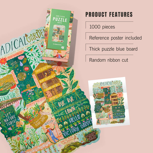 The Radical Garden | 1000-Piece Shaped Jigsaw Puzzle | Firelight Collection