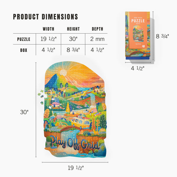 Play Off Grid | 1000-Piece Shaped Jigsaw Puzzle | Firelight Collection