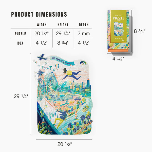 See More Fear Less | 1000-Piece Shaped Jigsaw Puzzle | Firelight Collection