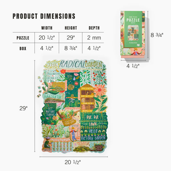 The Radical Garden | 1000-Piece Shaped Jigsaw Puzzle | Firelight Collection