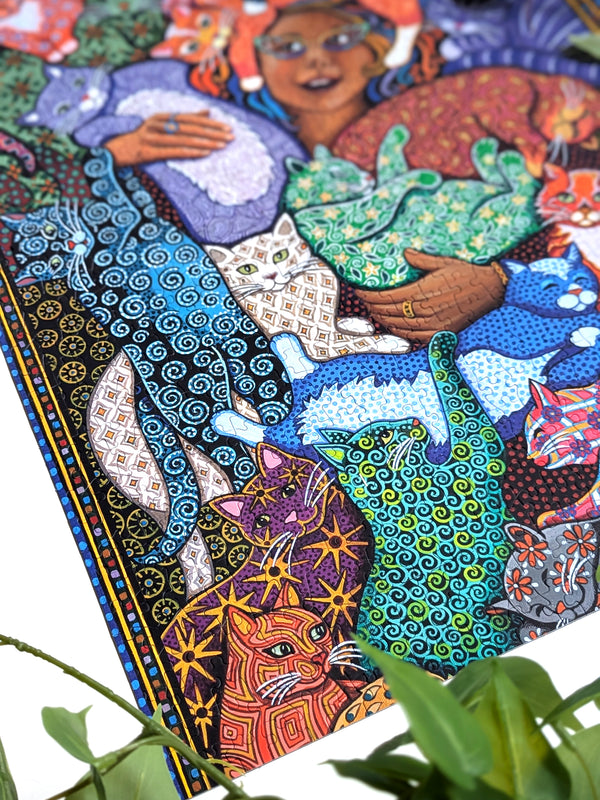 Cat Lady | 1000-pc Velvet-Touch Jigsaw Puzzle