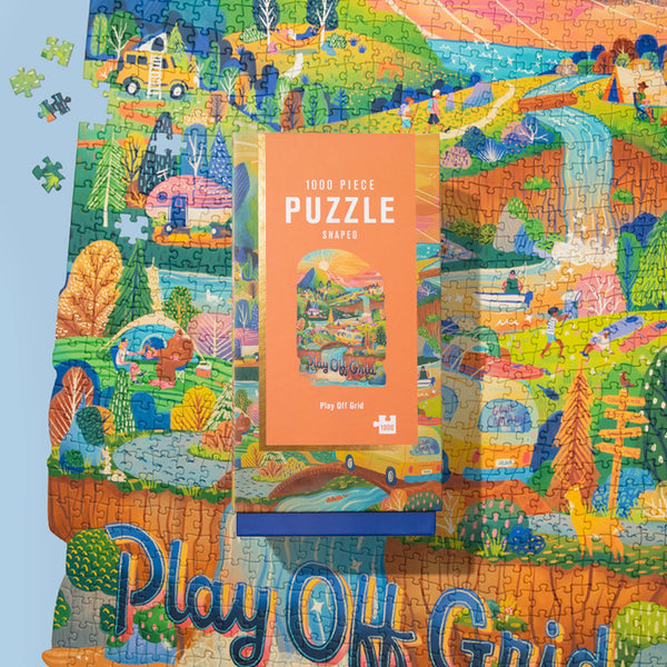 Play Off Grid | 1000-Piece Shaped Jigsaw Puzzle | Firelight Collection