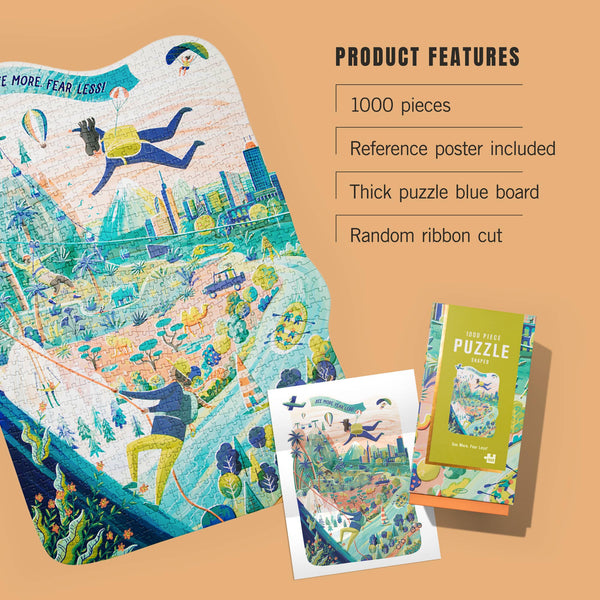 See More Fear Less | 1000-Piece Shaped Jigsaw Puzzle | Firelight Collection