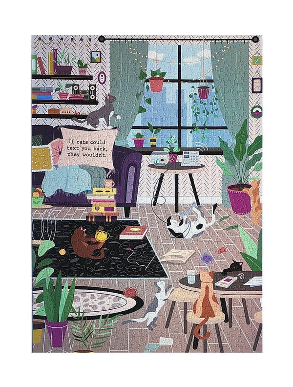 Texting Cats | 1000 Piece Soft-Touch Jigsaw Puzzle