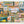 Completed 1000-piece jigsaw puzzle by Spaghetti Tree, featuring a colorful collage of outdoor camping and nature illustrations, photographed on a white surface.