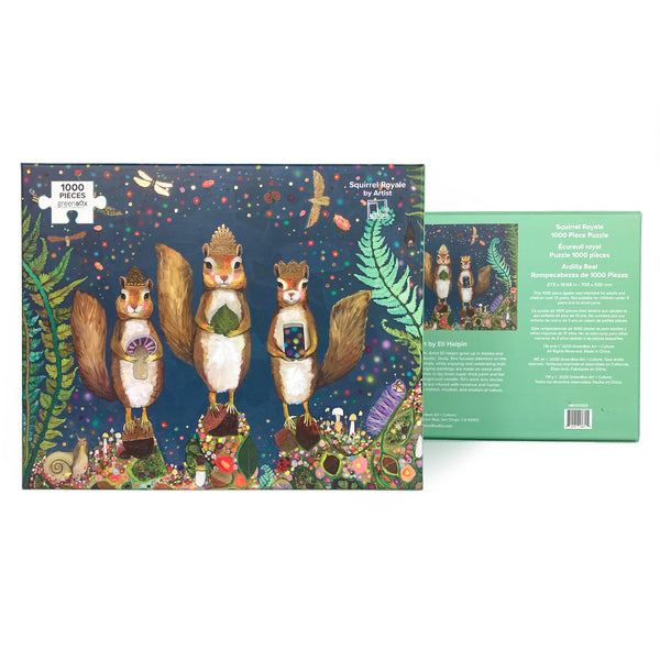 Squirrel Royale | 1000 Piece Metallic Foil Embellished Jigsaw Puzzle