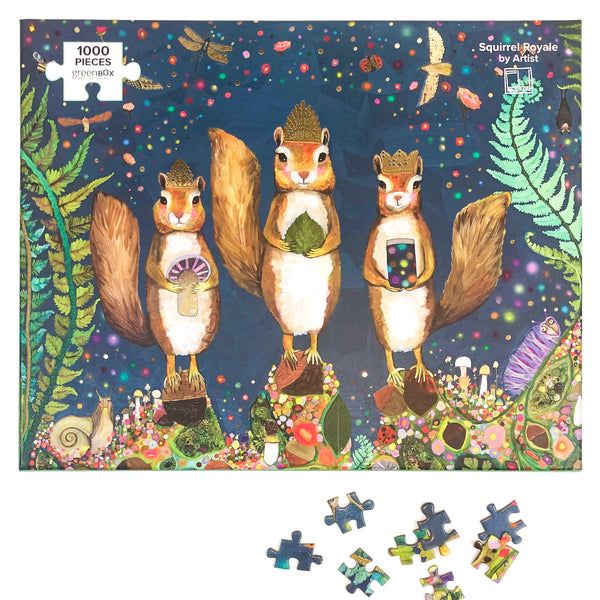 Squirrel Royale | 1000 Piece Metallic Foil Embellished Jigsaw Puzzle