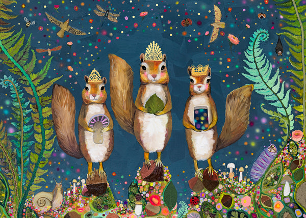 Squirrel Royale | 1000 Piece Metallic Foil Embellished Jigsaw Puzzle