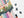Colorful puzzle pieces on a white background