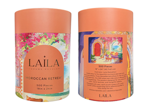 Moroccan Retreat | 500-Pieces with art by Laila Ramadhani