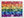 Colorful floral puzzle with a rainbow gradient on a white background