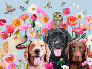 Perros y pájaros | Rompecabezas de 500 piezas