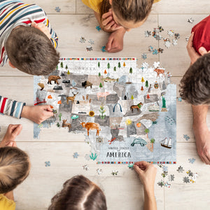 Watercolor USA Map | 500 Piece Jigsaw Puzzle