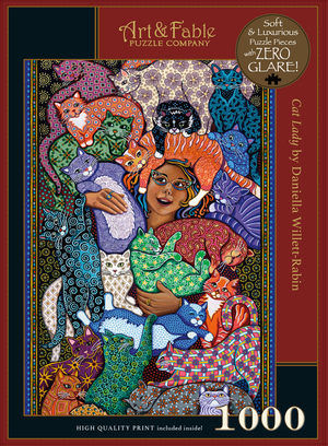 Cat Lady | 1000-pc Velvet-Touch Jigsaw Puzzle