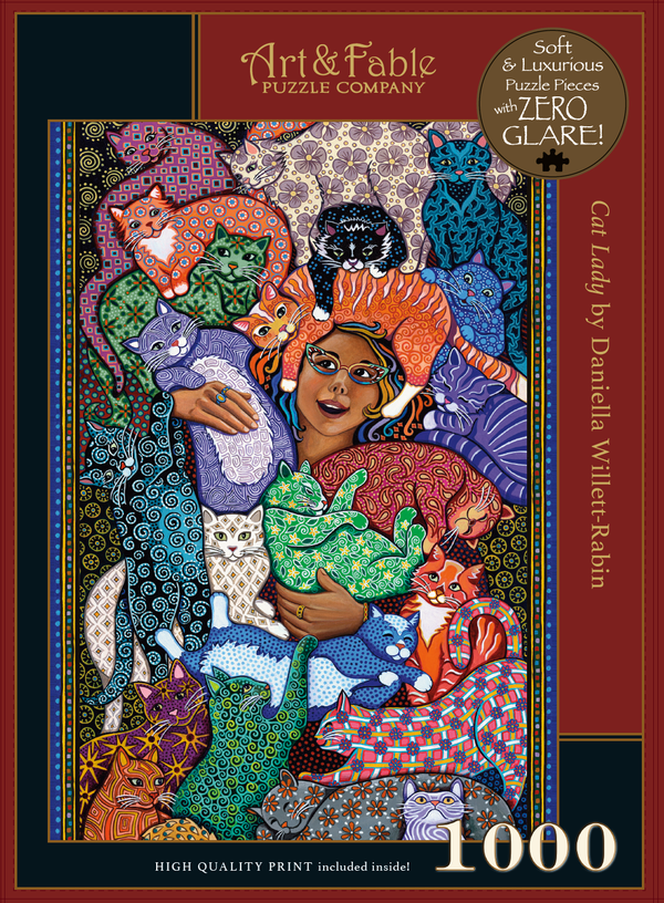 Cat Lady | 1000-pc Velvet-Touch Jigsaw Puzzle