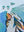 Jigsaw puzzle with a colorful design on a light blue background. Puzzle is nearly complete, but missing three pieces which sit nearby.