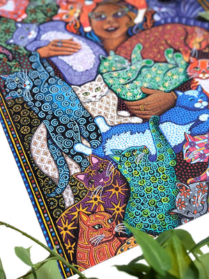 Cat Lady | 1000-pc Velvet-Touch Jigsaw Puzzle