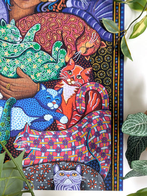 Cat Lady | 1000-pc Velvet-Touch Jigsaw Puzzle