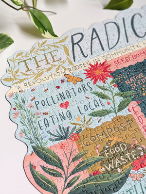 The Radical Garden | 1000-Piece Shaped Jigsaw Puzzle | Lantern Press Firelight Collection