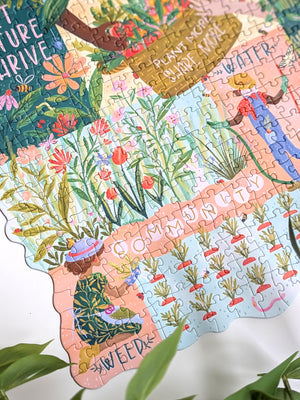 The Radical Garden | 1000-Piece Shaped Jigsaw Puzzle | Lantern Press Firelight Collection