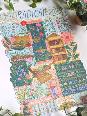 The Radical Garden | 1000-Piece Shaped Jigsaw Puzzle | Lantern Press Firelight Collection