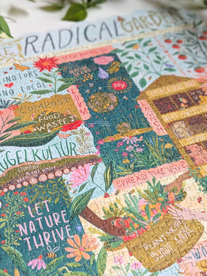 The Radical Garden | 1000-Piece Shaped Jigsaw Puzzle | Lantern Press Firelight Collection