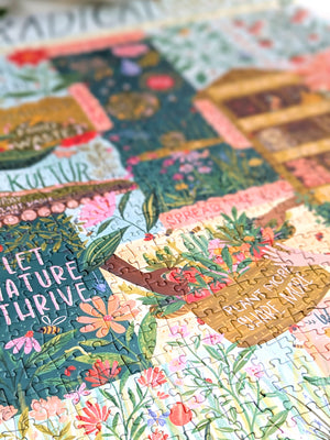 The Radical Garden | 1000-Piece Shaped Jigsaw Puzzle | Lantern Press Firelight Collection