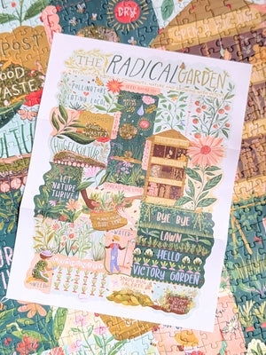 The Radical Garden | 1000-Piece Shaped Jigsaw Puzzle | Lantern Press Firelight Collection