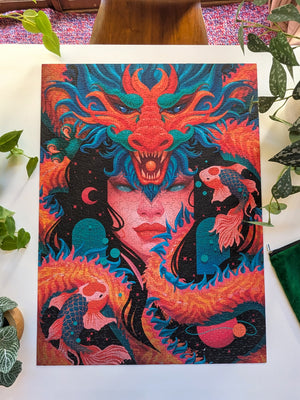 Red Dragon | 1,000-Piece Unified Pieces Jigsaw Puzzle