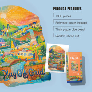 Jeu hors des sentiers battus | Puzzle de 1000 pièces en forme de pièce | Collection Firelight
