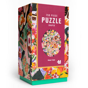 750 piece puzzle box with colorful charcuterie design on a white background