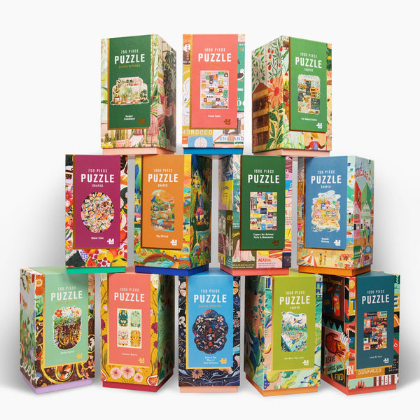 Global Table | 750-Piece Shaped Jigsaw Puzzle | Firelight Collection