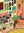 Illustration of a record store with skate board artwork and posters on the wall above a rack of record albums.
