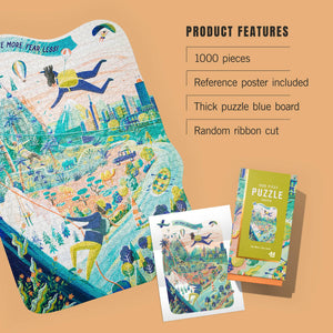 Voir plus, avoir moins peur | Puzzle de 1000 pièces en forme de cœur | Collection Firelight