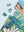 Jigsaw puzzle with a partially completed scene of a floral meadow on a white background. Three puzzle pieces are next to the completed part of the puzzle.