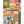 Colorful patchwork puzzle design with various patterns, floral motifs and shapes on a white background