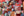 Close up of puzzle details showing colorful abstract artwork of logs created with circular patterns and vibrant colors