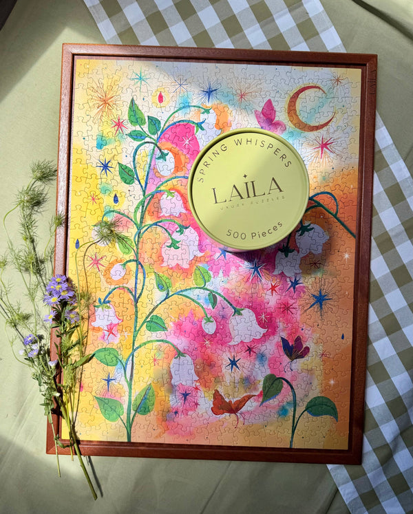 Spring Whispers | 500-pieces with art by Fatimah Nadeem