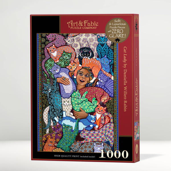 Cat Lady | 1000-pc Velvet-Touch Jigsaw Puzzle